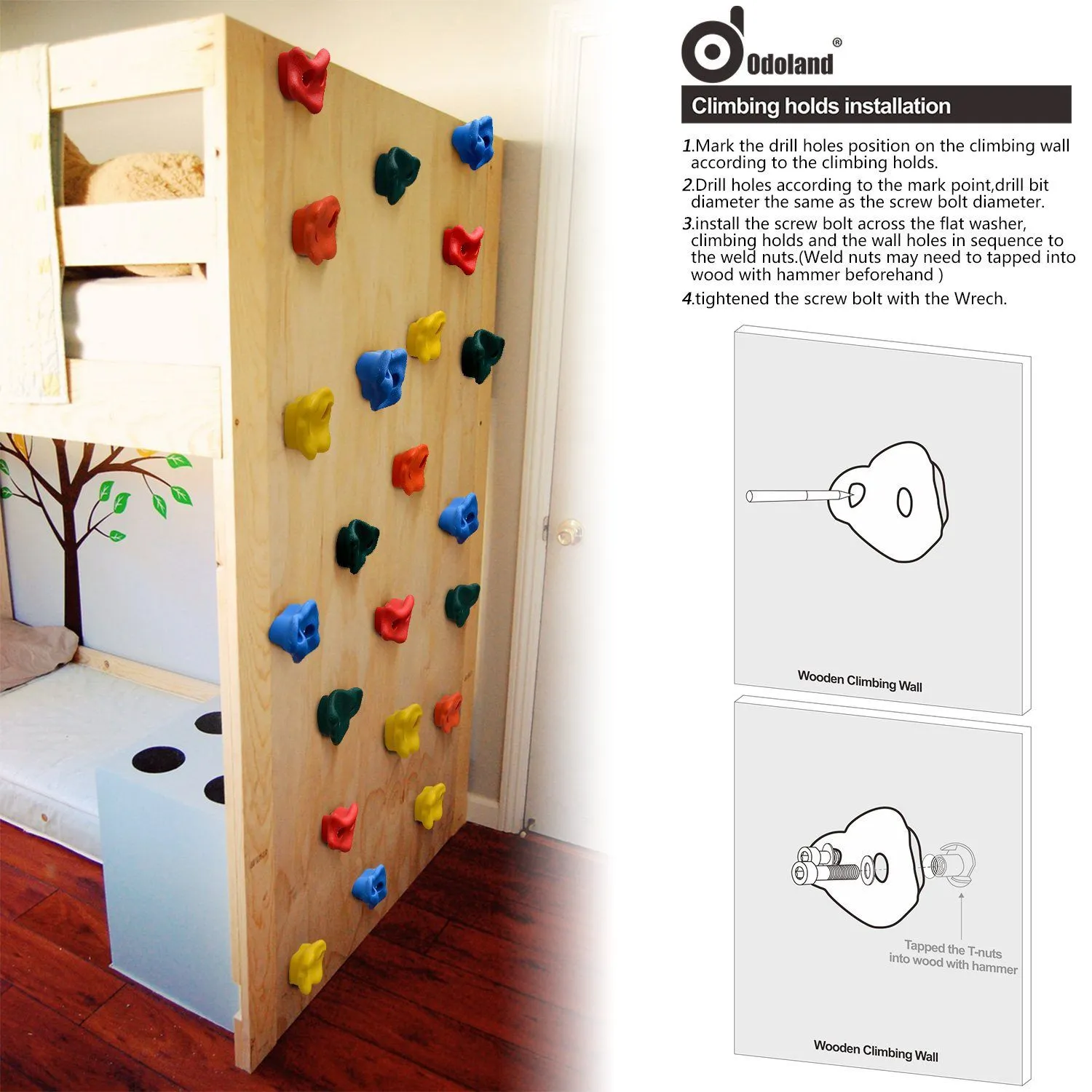 20-Piece: Climbing Wall Holds Indoor Outdoor Playground Set