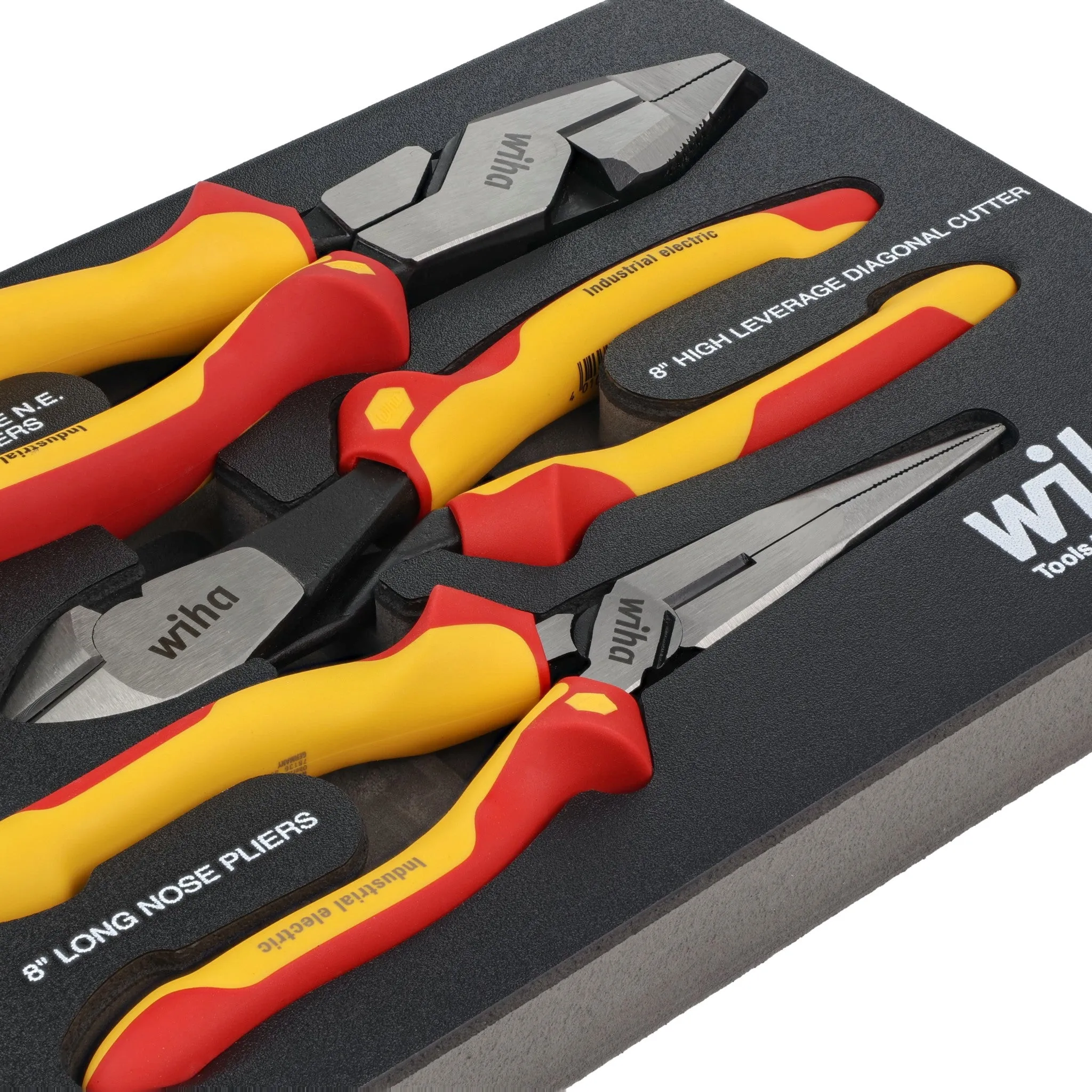 3 Piece Insulated Pliers and Cutters Tray Set