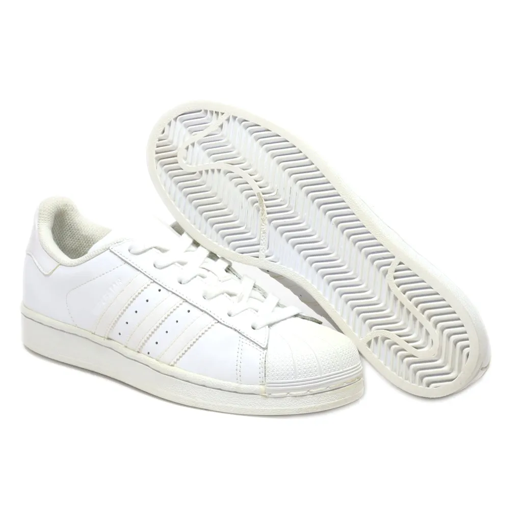 Adidas Superstar Foundation J Low-Top Sneakers Leather White Colour For Women