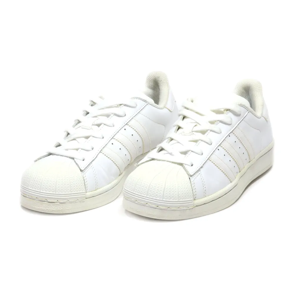 Adidas Superstar Foundation J Low-Top Sneakers Leather White Colour For Women