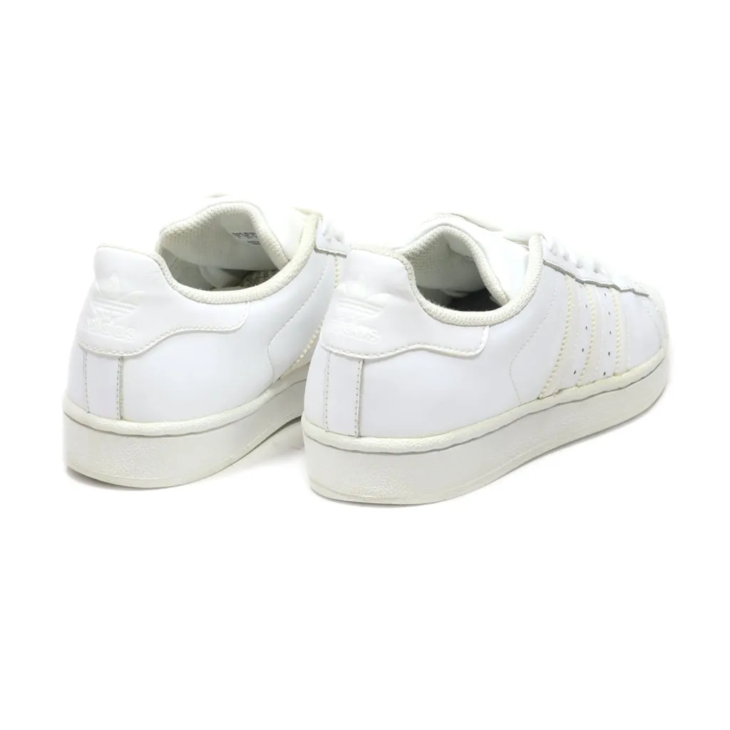 Adidas Superstar Foundation J Low-Top Sneakers Leather White Colour For Women
