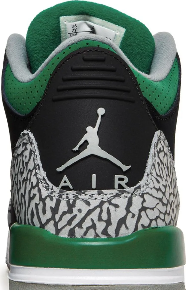 Air Jordan 3 Retro GS Pine Green, black