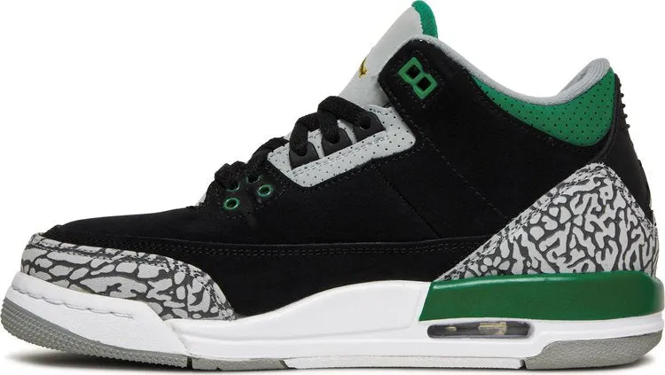 Air Jordan 3 Retro GS Pine Green, black