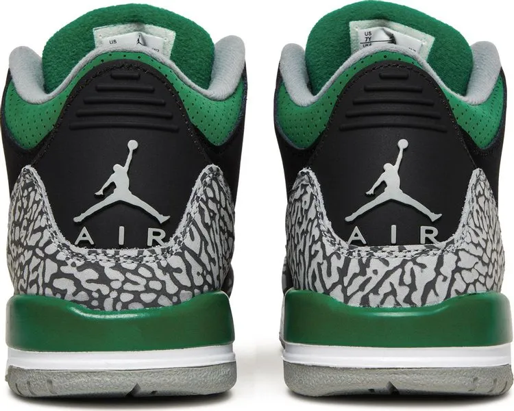 Air Jordan 3 Retro GS Pine Green, black