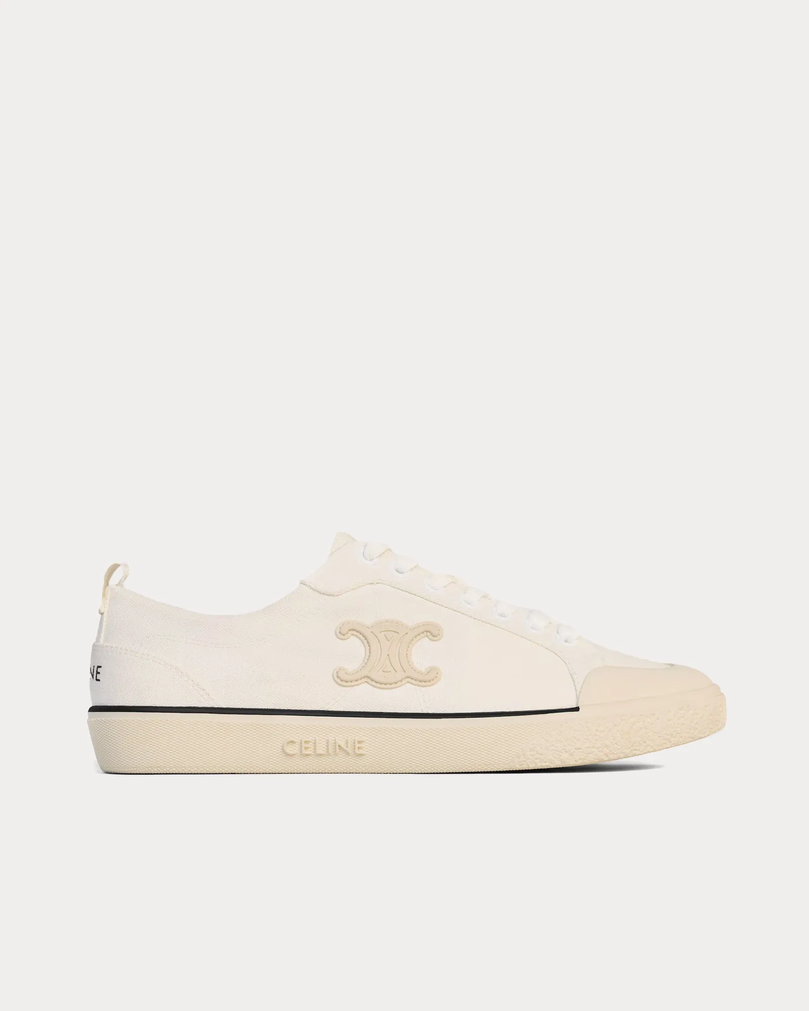 Alan Triomphe in Canvas Optic White Low Top Sneakers