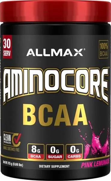 AllMax Nutrition Aminocore BCAA, Pink Lemonade - 315 grams