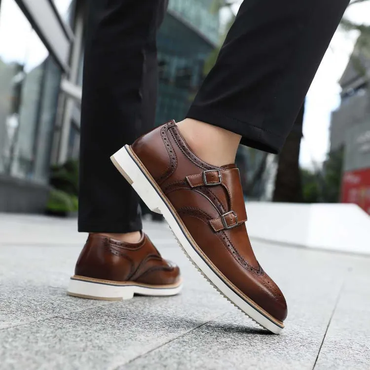 Amali Dario Monk Strap Shoes Men’s Smooth Cognac Leather