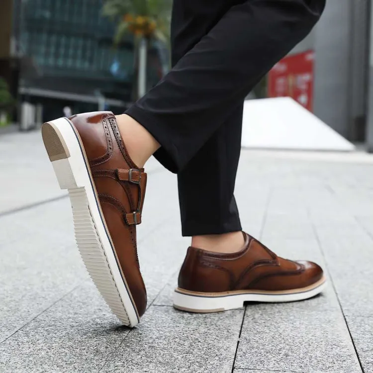 Amali Dario Monk Strap Shoes Men’s Smooth Cognac Leather