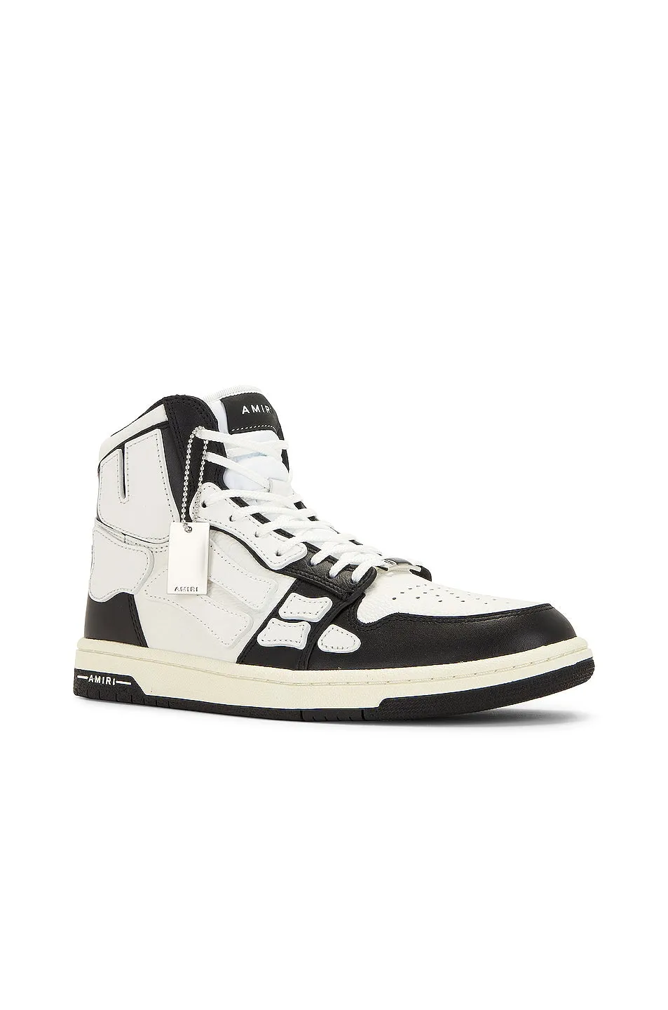 Amiri Skel Top Hi Sneakers, Black & White