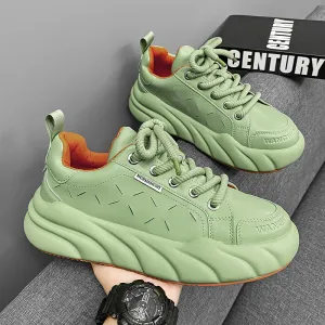 Avocado thick-soled street shoes