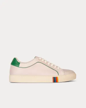 Basso with Green Trim Cream Low Top Sneakers