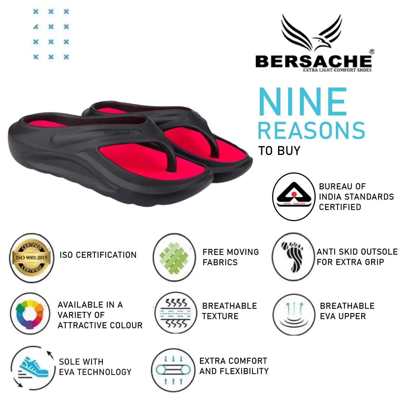 Bersache Extra Soft Classic Casual with  Regular wear with Ultra Soft & Flexibility Technology Flip Flop for Men's & Boy's (6176-Red)