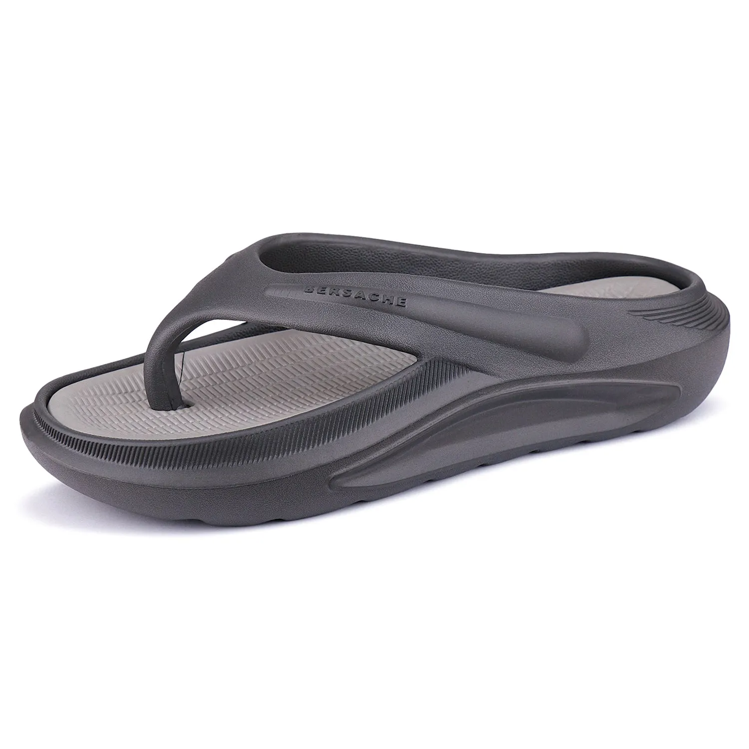 Bersache Extra Soft Classic Casual with  Regular wear with Ultra Soft & Flexibility Technology Flip Flop for Men's & Boy's (6178-Grey)