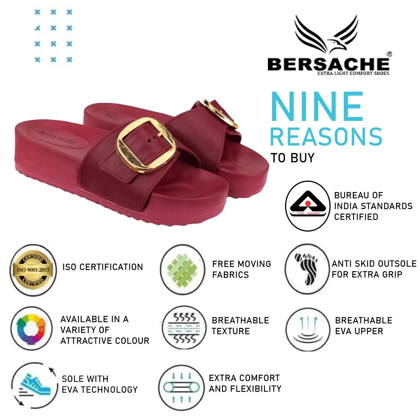 Bersache Extra Soft Classic Casual with  Regular wear with Ultra Soft & Flexibility Technology Flip Flop for Women's & Girl's (6183-Maroon)