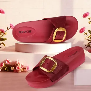 Bersache Extra Soft Classic Casual with  Regular wear with Ultra Soft & Flexibility Technology Flip Flop for Women's & Girl's (6183-Maroon)