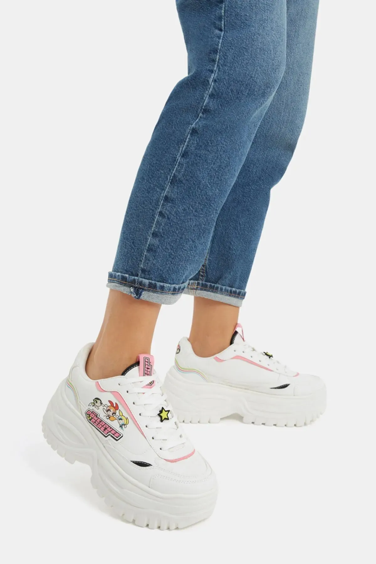 Bershka Women's Thick-Soled Sneakers