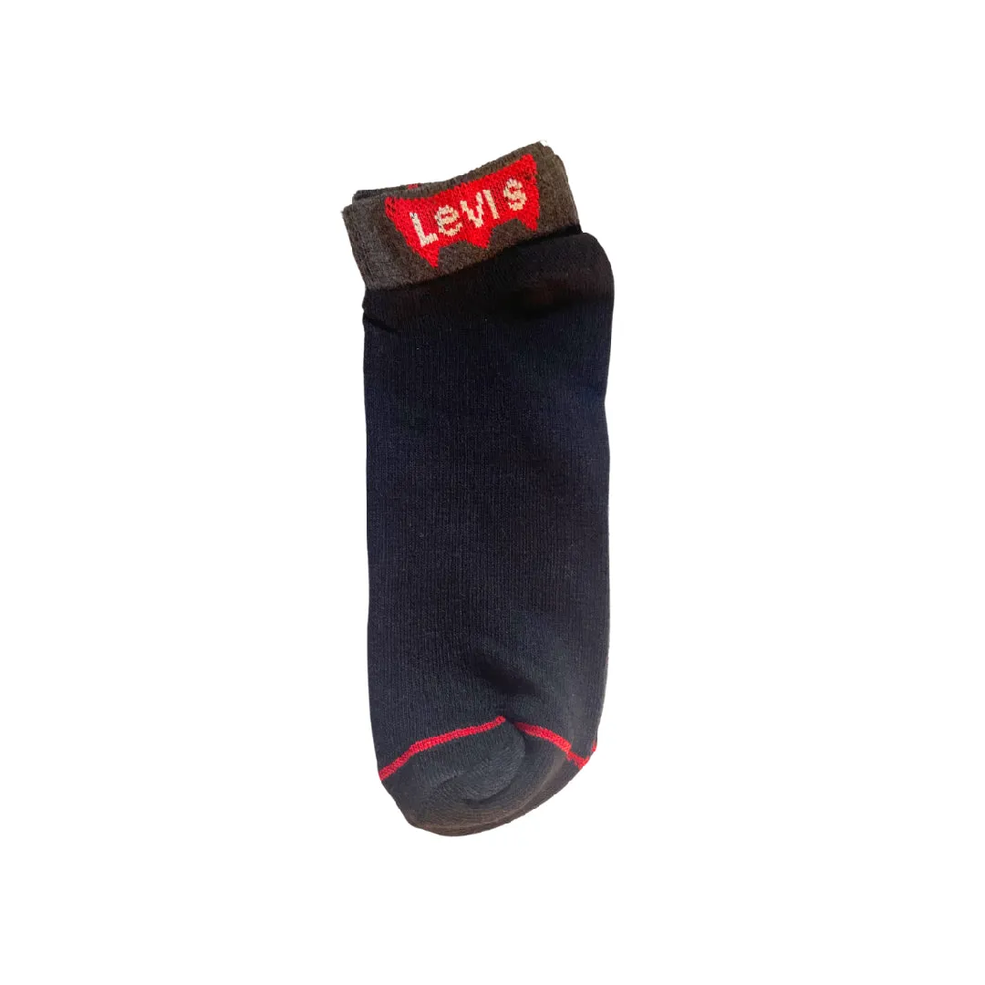 Branded Levi's  Cotton Ankle Socks (Pack Of 3 Pairs)