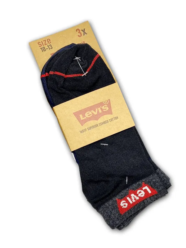 Branded Levi's  Cotton Ankle Socks (Pack Of 3 Pairs)