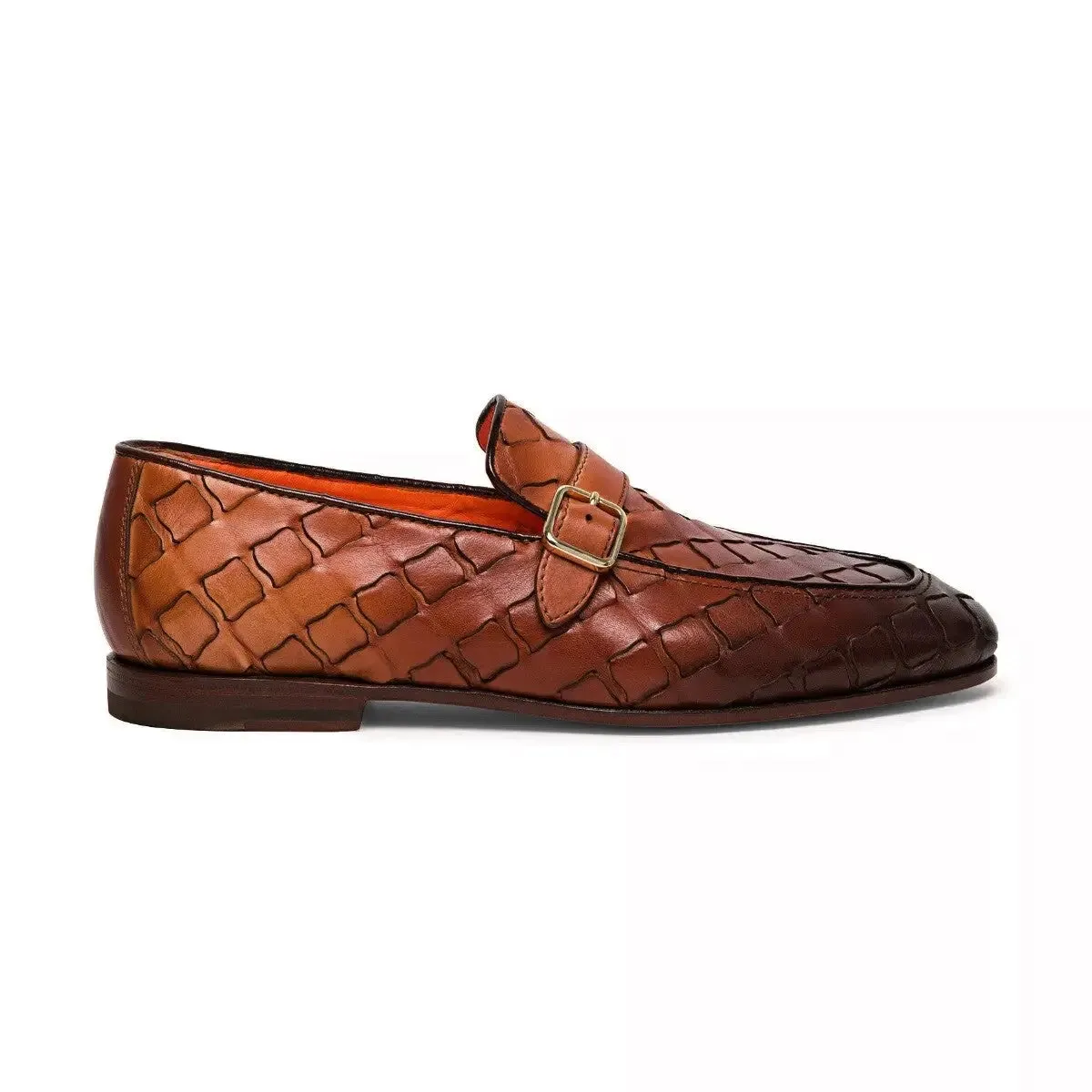 Brown Eco-Friendly Woven Leather Loafers