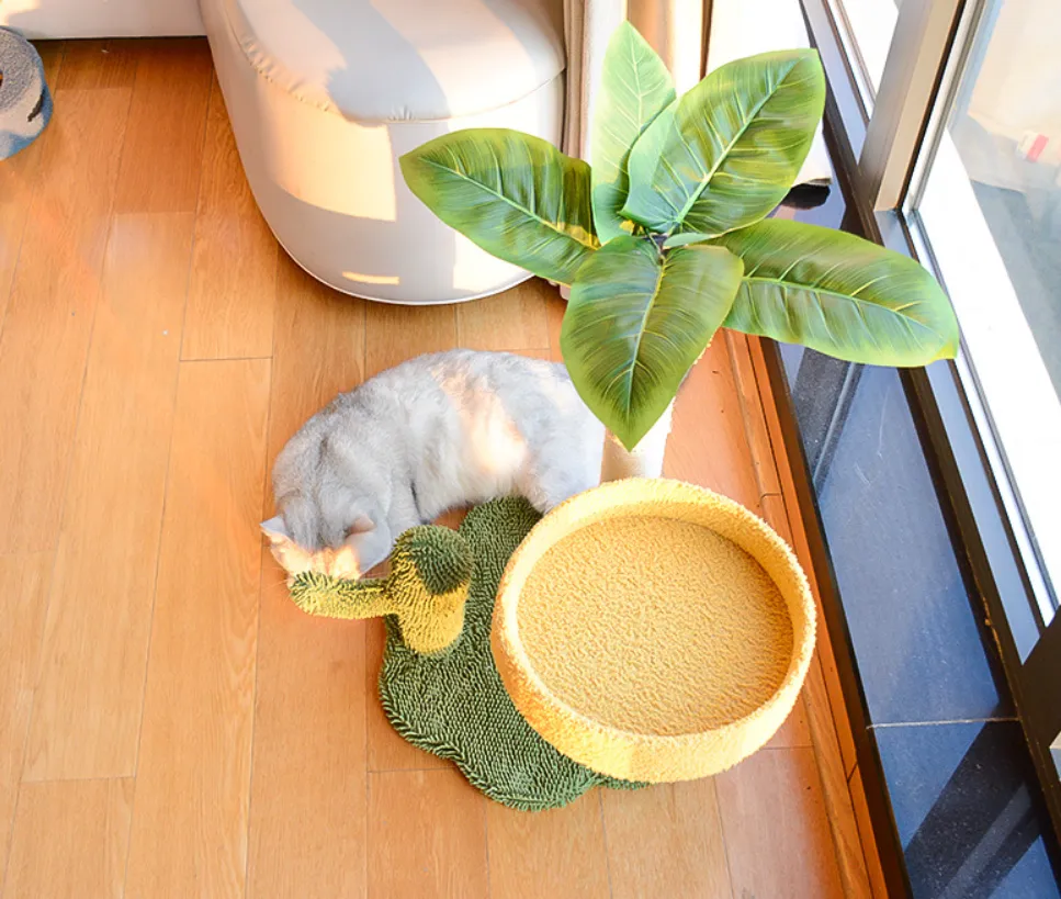 Coconut Cat Tree Tower Scratching Post Toys