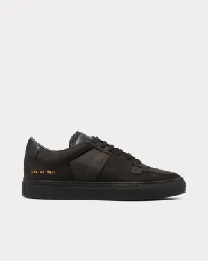 Decades Calf-Leather Black / Black Low Top Sneakers