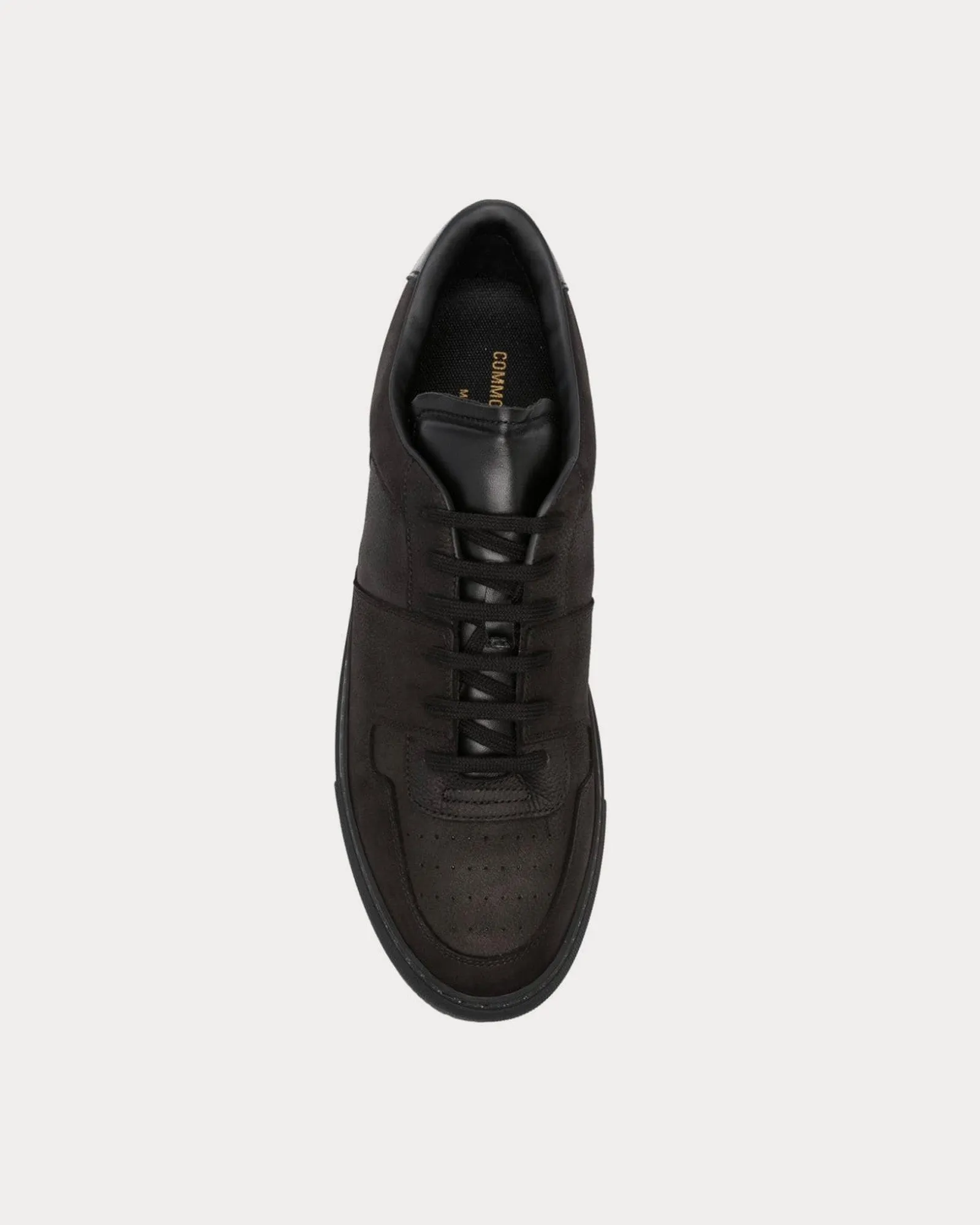 Decades Calf-Leather Black / Black Low Top Sneakers