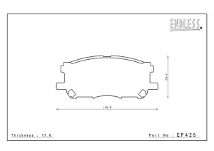 ENDLESS EP425MA45B Brake pads