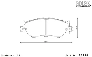 ENDLESS EP440MA45B Front brake pads INFINITI IS 250 (06-12)