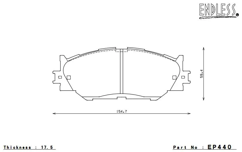 ENDLESS EP440MA45B Front brake pads INFINITI IS 250 (06-12)