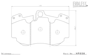 ENDLESS HP658MA45B Brake pads LAMBORGHINI Huracan/AUDI A8/R8