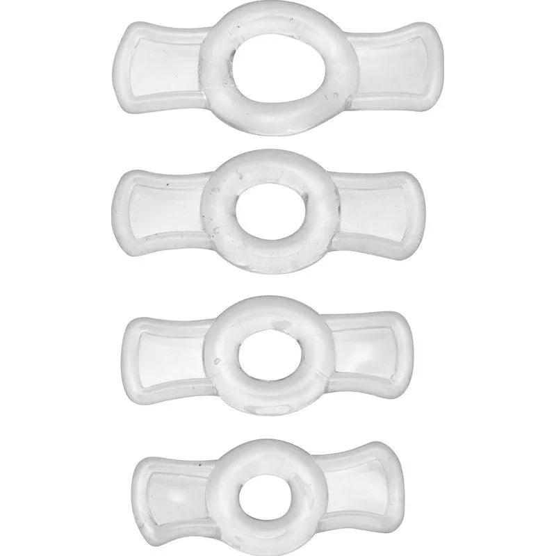 Endurance Clear 4 Ring Penis Set