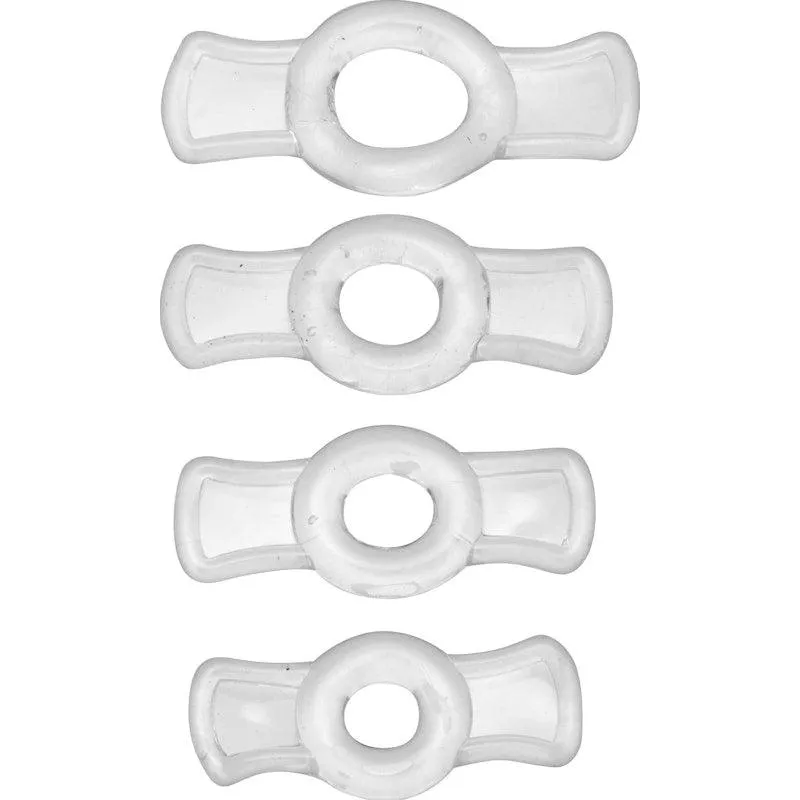 Endurance Clear 4 Ring Penis Set