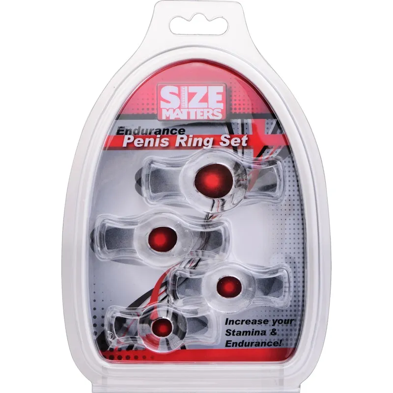 Endurance Clear 4 Ring Penis Set