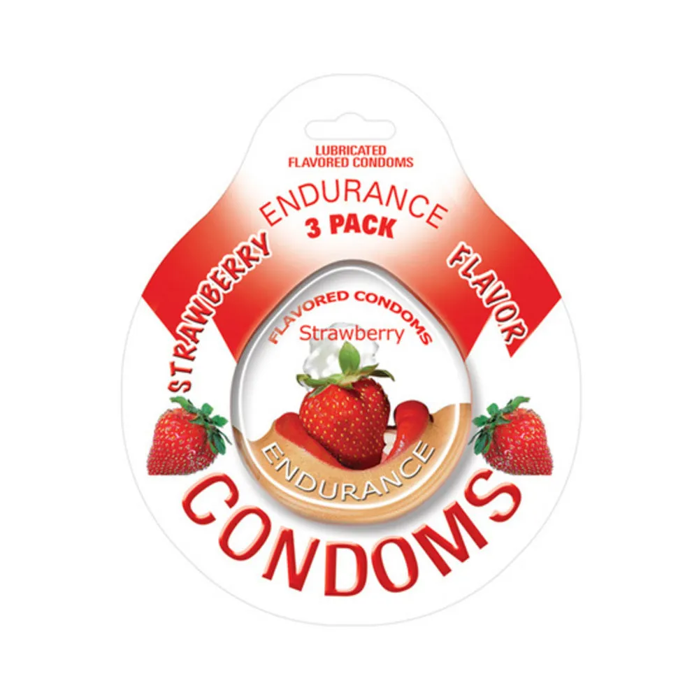 Endurance Condom Strawberry 3pk