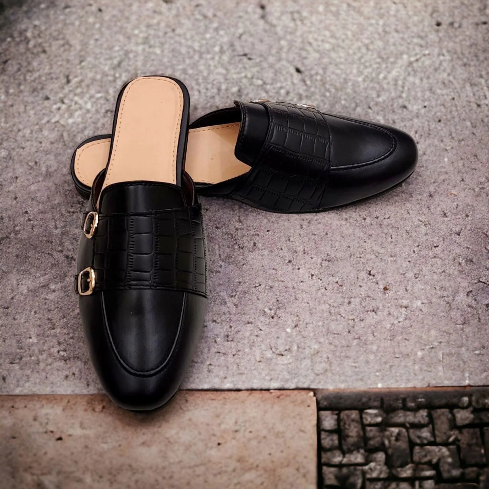 Fashion Monk Strap Mules For Men