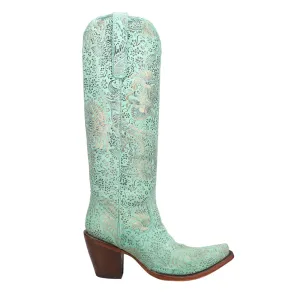 Floral Snip Toe Cowboy Boots