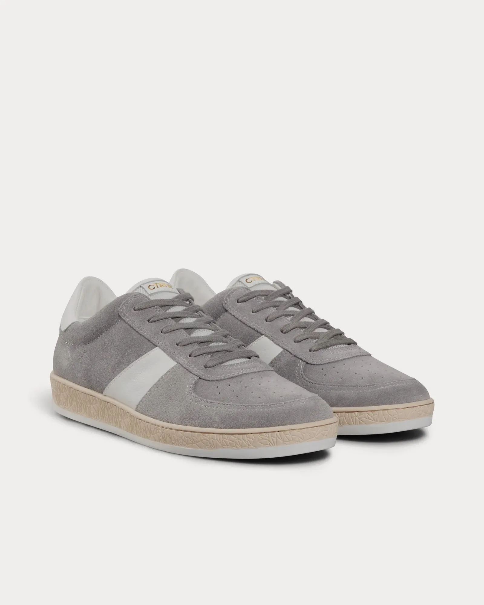 Geode Suede Grey / White Low Top Sneakers