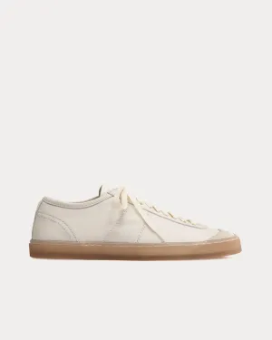 Linoleum Basic Lace Up Clay White Low Top Sneakers