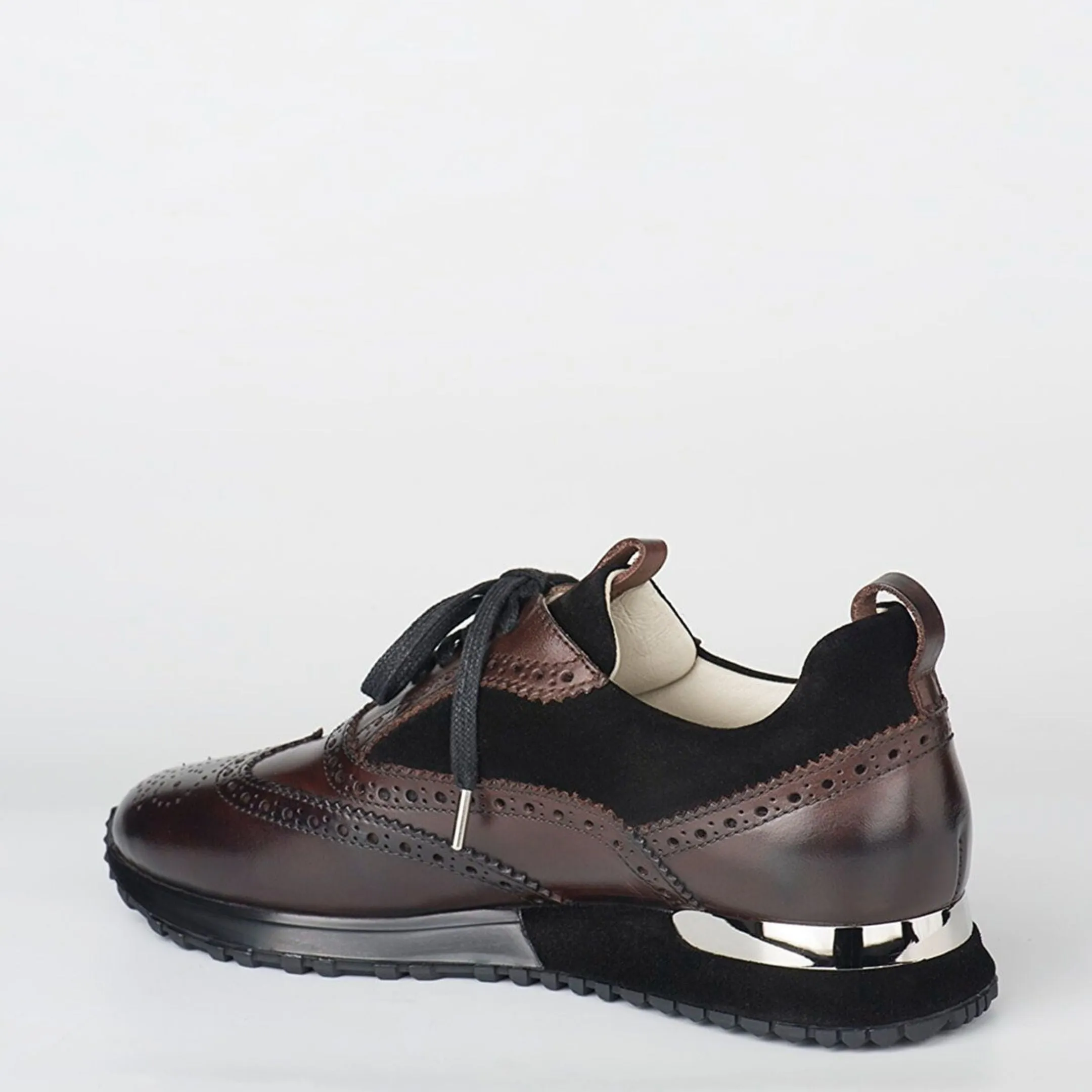 Madasat Brown Leather Sneakers - 216 |