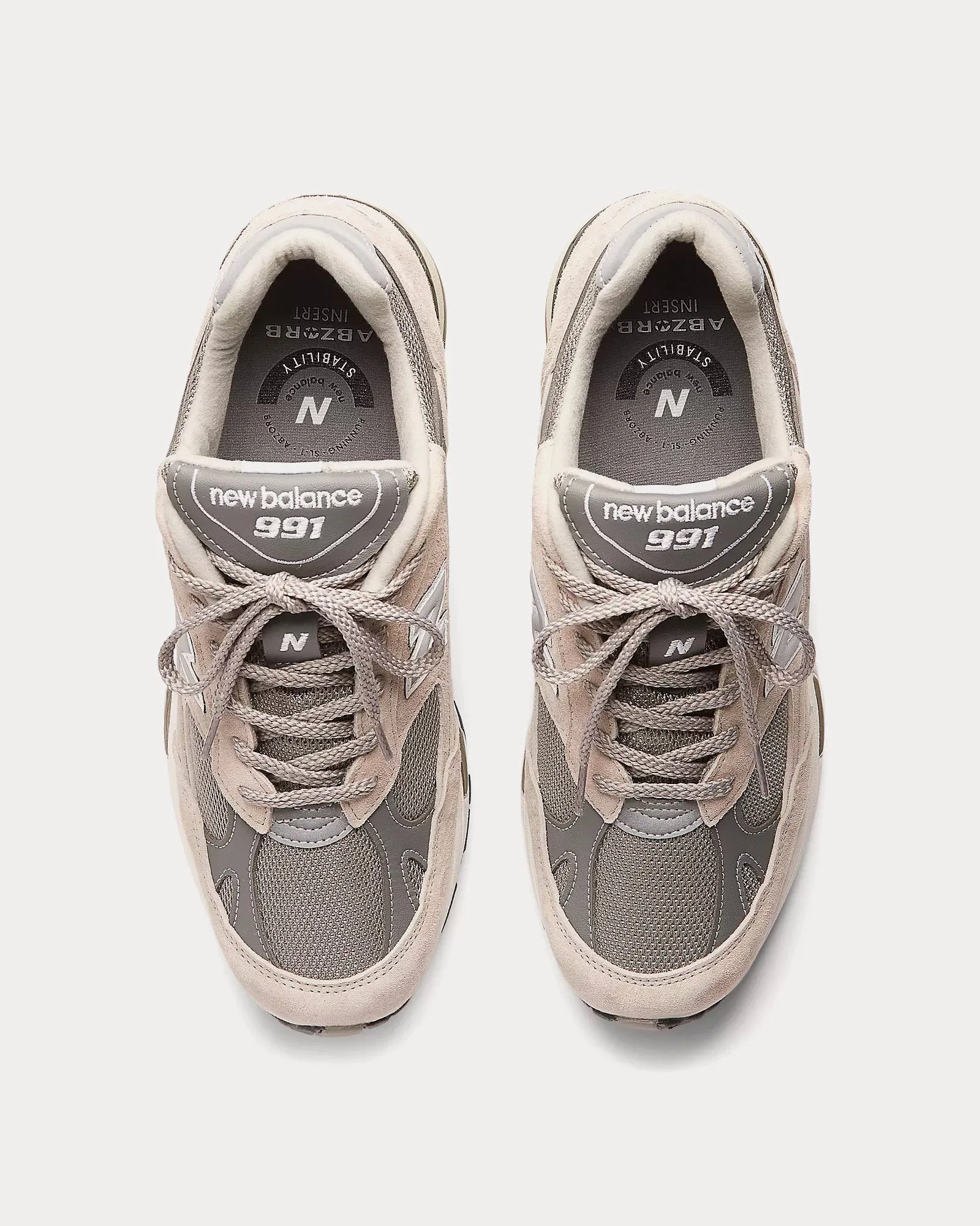 MADE in UK 991v1 Grey / White Low Top Sneakers