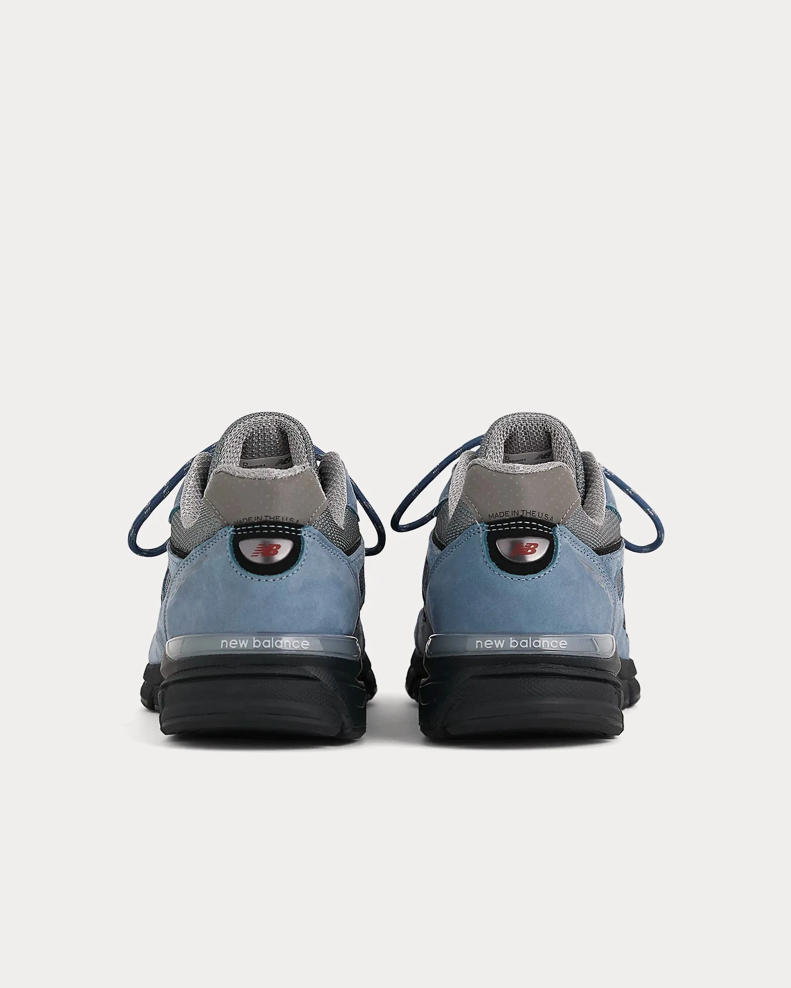 Made in USA 990v4 Arctic Grey / Black Low Top Sneakers