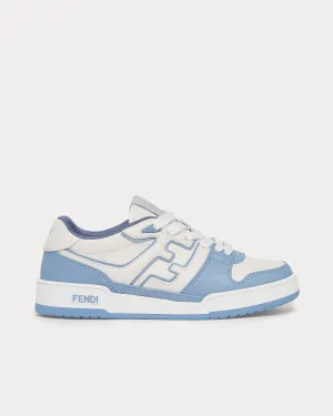 Match Leather Light Blue Low Top Sneakers