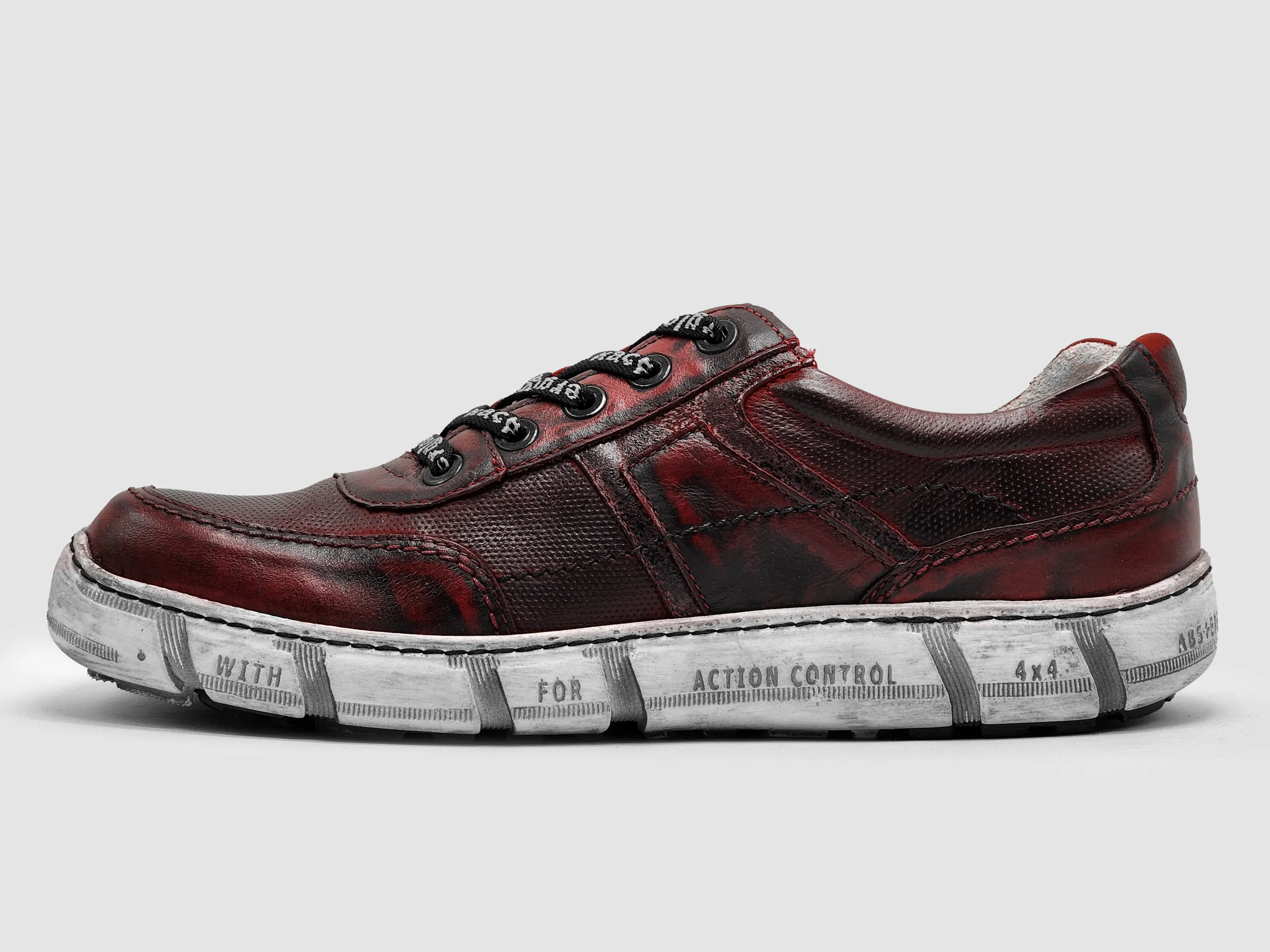 Men's Action Leather Shoes - Red