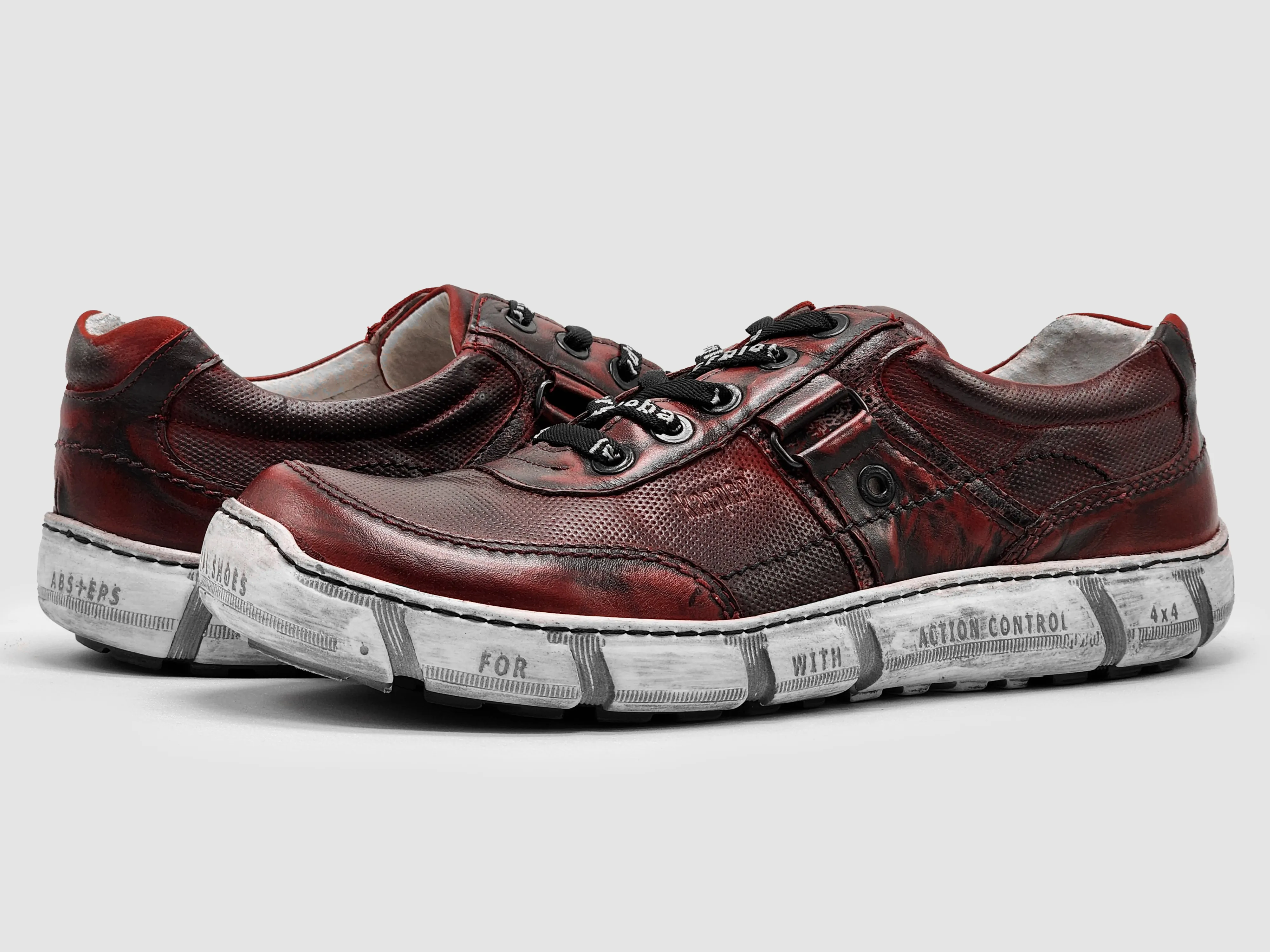 Men's Action Leather Shoes - Red