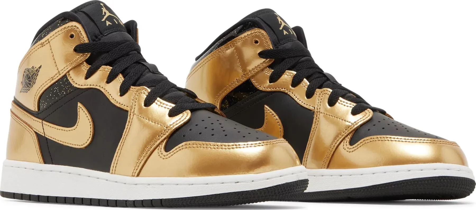 Nike Air Jordan 1 Mid SE GS, gold/black