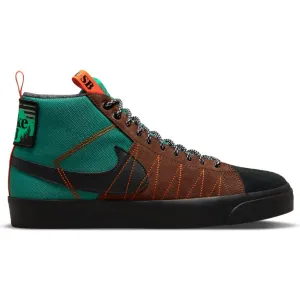 Nike SB Zoom Blazer Mid Premium Skateboard Shoe - Noble Green/Black-White-Safety Orange