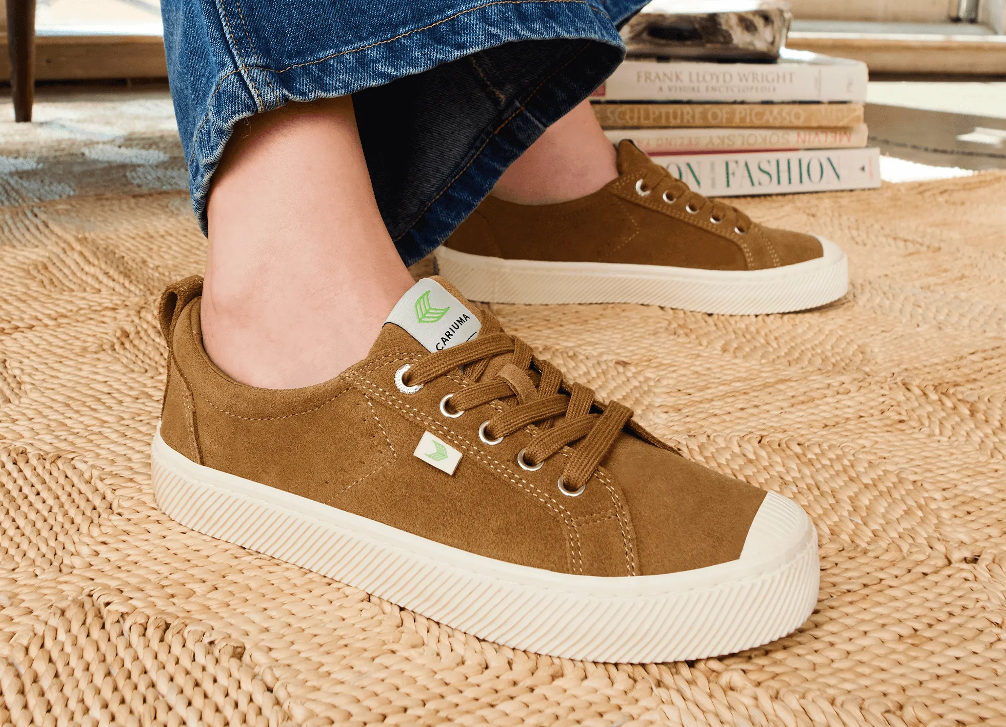 OCA Low Camel Suede Sneaker Women