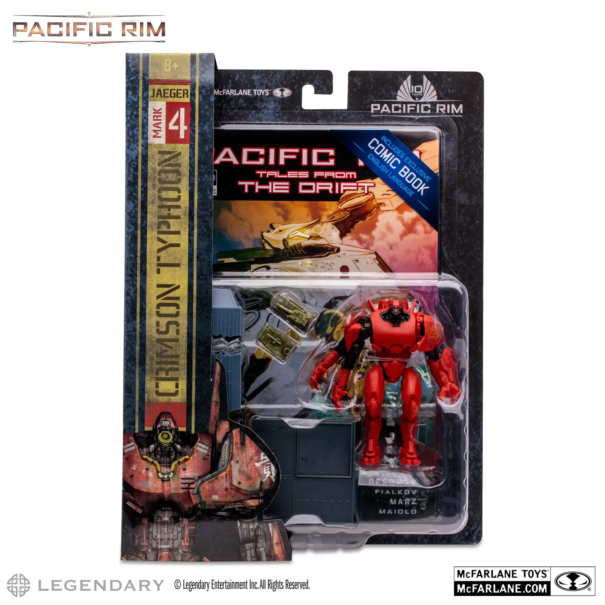 Pacific Rim 4 Inch Figure with Comic | Crimson Typhoon