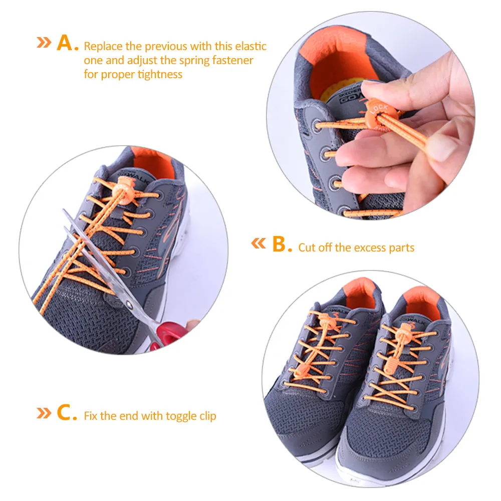 Pair of Fast Lace Reflective Shoelaces