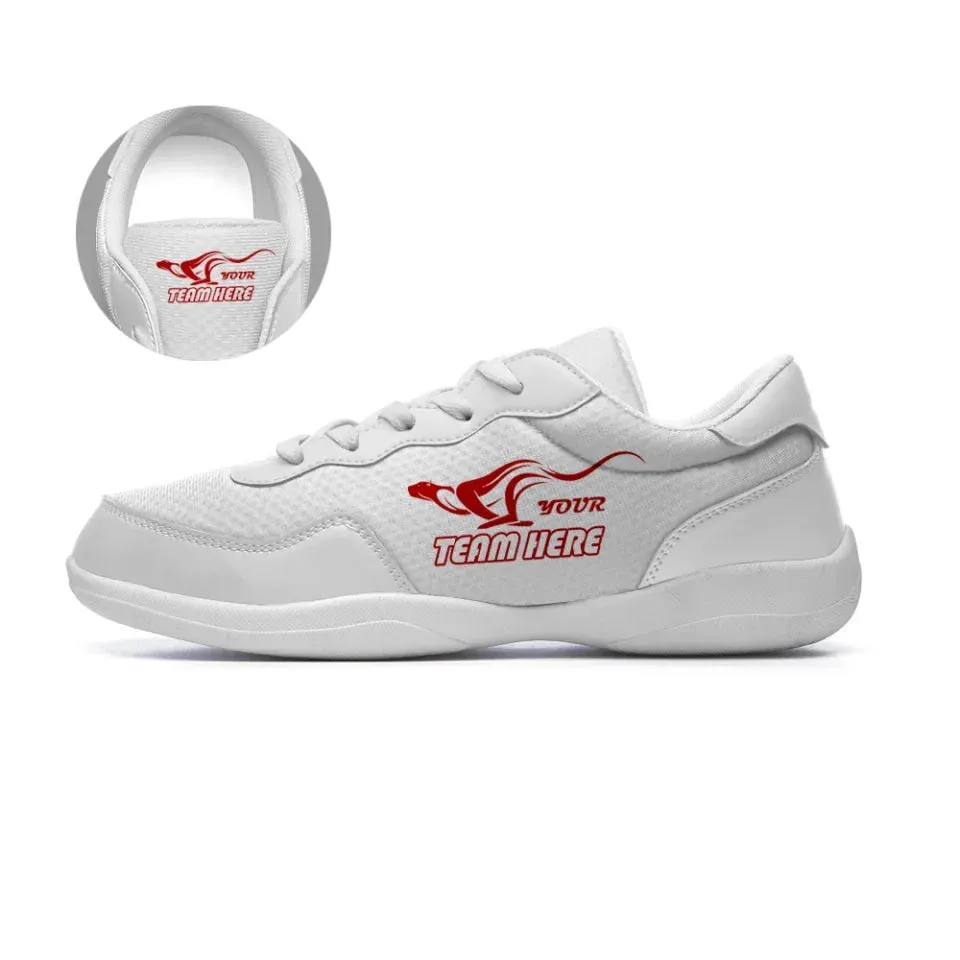 Personalized Cheerleading shoes, Custom Cheer Low cut shoes, Frofessional Comfortable, Put name or Team name on it, SH080-w